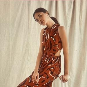 Anthropologie Corey Lynn Calter Abstract Midi Dress size XS